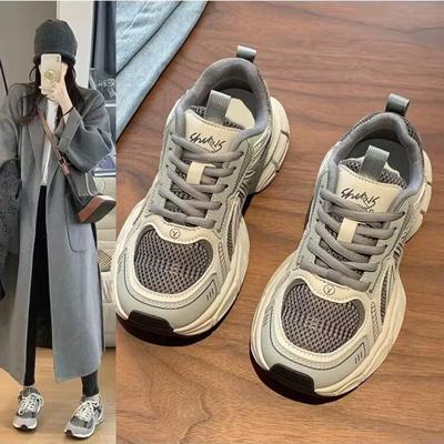 New Thick-soled Dad Shoes, Casual Sports Women's Walking Shoes