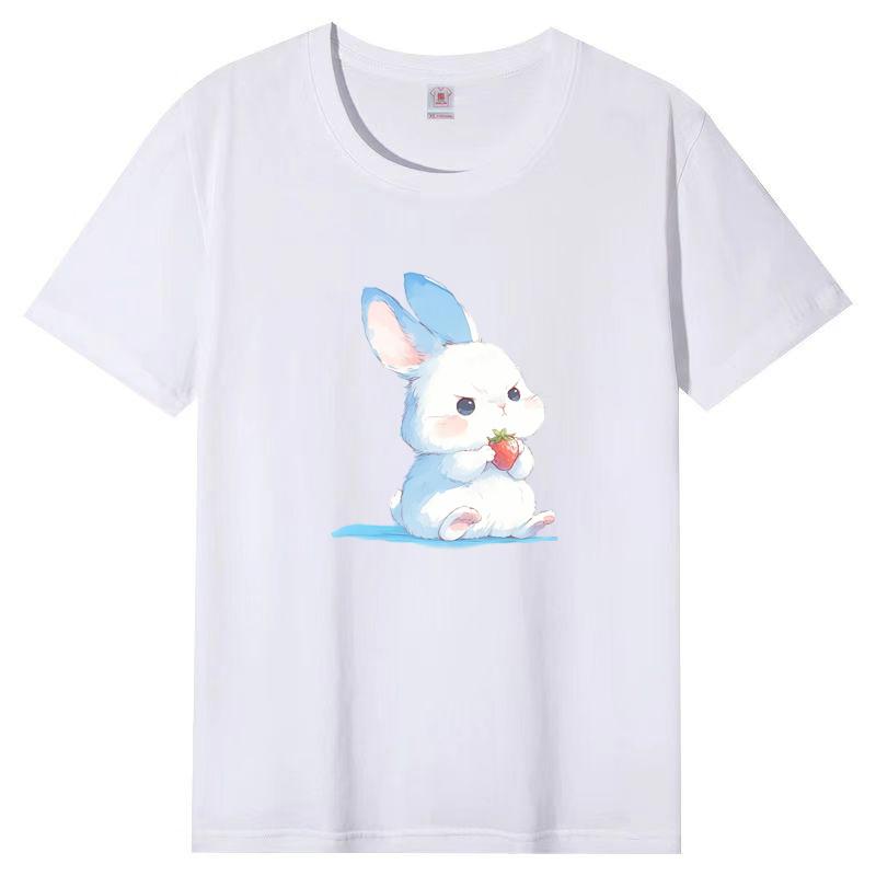 Summer New Short-sleeved T-shirt Female Cotton Loose Korean Ins Women's Cartoon Printing Half-sleeved Blouse