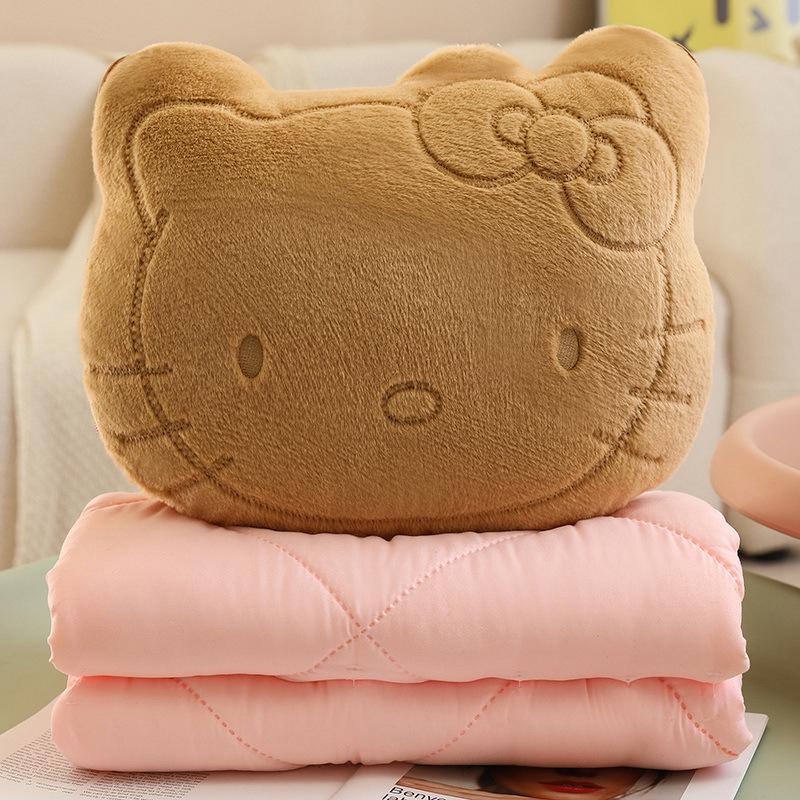 Hello Kitty Dual-Use Pillow Blanket: Office Nap Pillow & Car Blanket