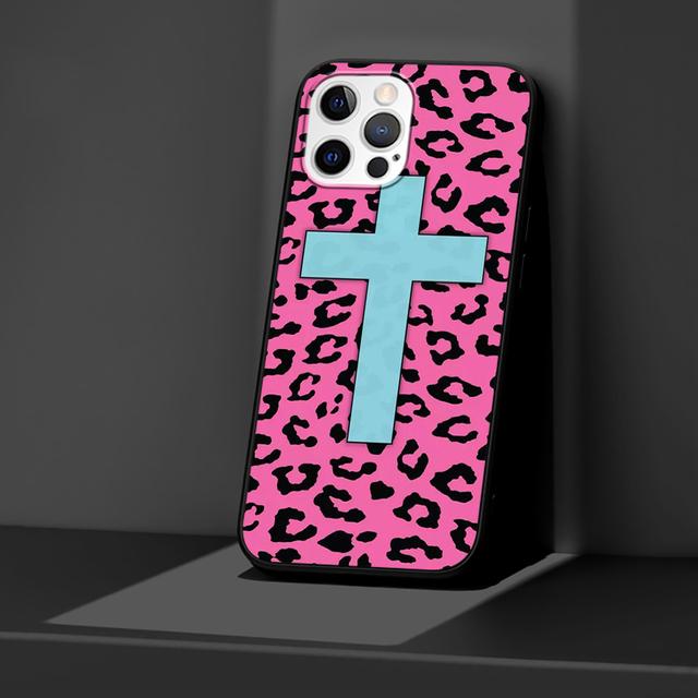 

Чохол для Iphone 11 13 12 Mini 14 Pro Max Xr 7 8 +Se 2020 Xs 6 6s Plus 5 5s Чорний силіконовий чохол для телефону з леопардовим малюнком iPhone 11 Pro