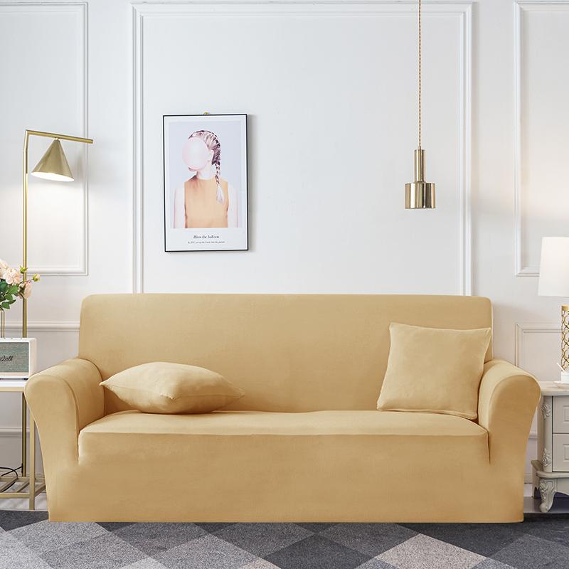 Einfarbige Sofabezüge für Wohnzimmer Elastischer Stretch Stuhlbezug Couchbezug 1/2/3/4 Sitzer Eck-L-Form Sofa Benötigt 2 Stück kaufen