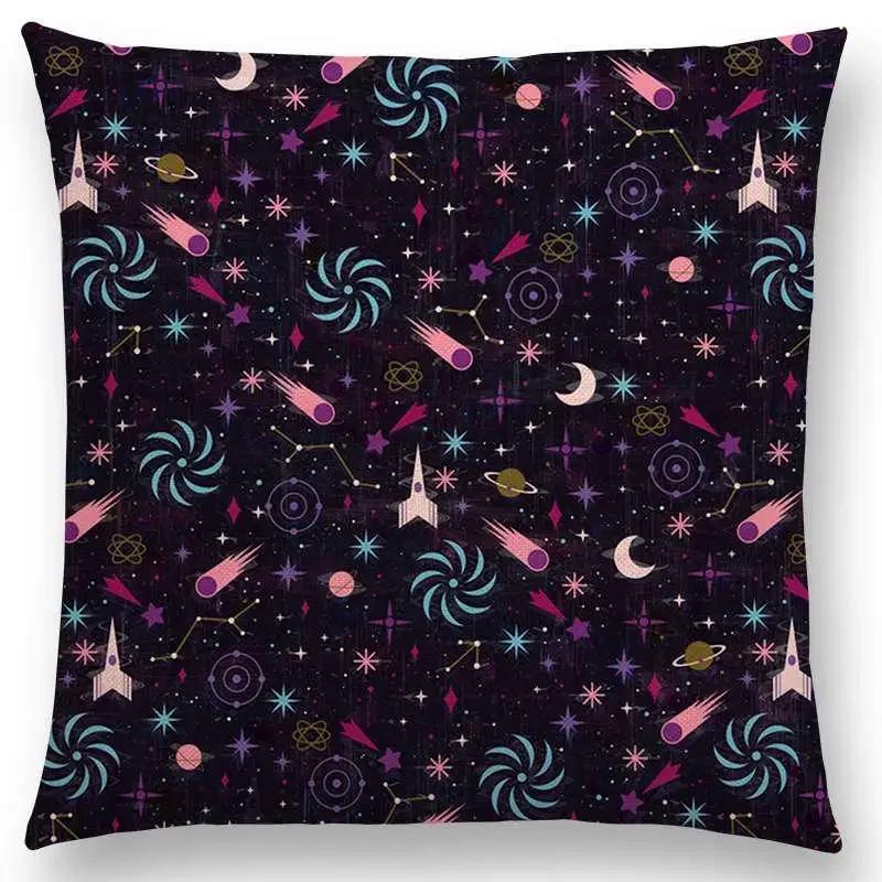 Neueste Schwarzer Hintergrund Mond Sterne Meteor Sternbild Galaxie Sofa Kissenbezug Katze Bär Hase Reh Vogel Kissenbezug