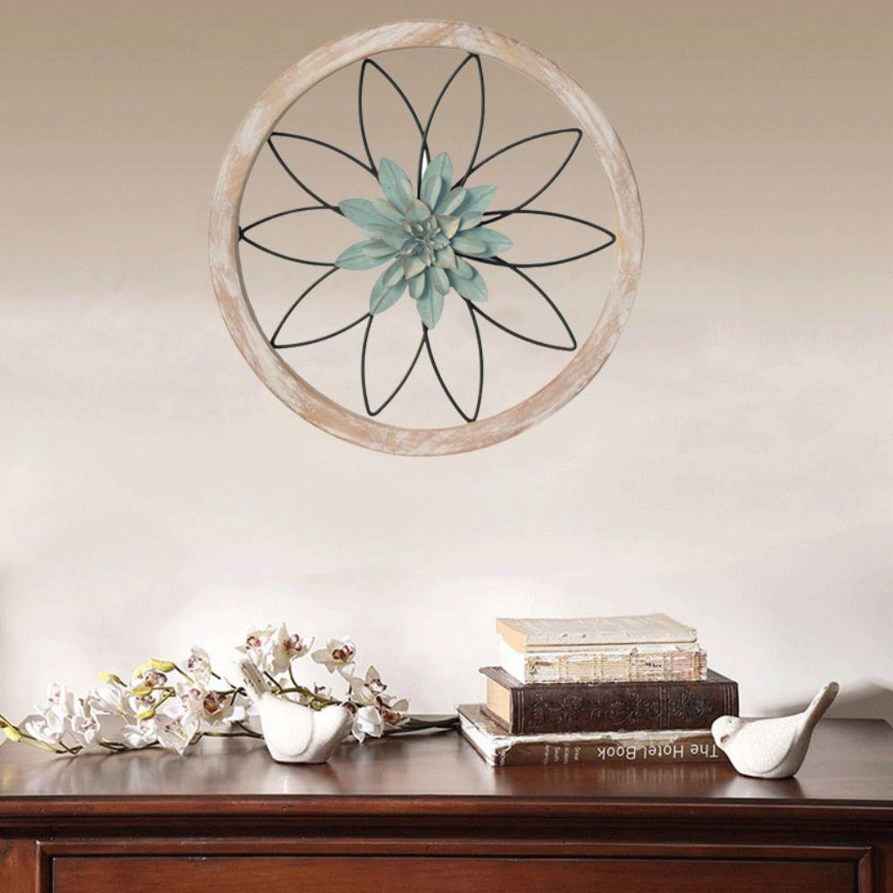 1/3pcs Circular Flower Wall Decoration Retro Wall Background Pendant Rural Wall Hanging  Door