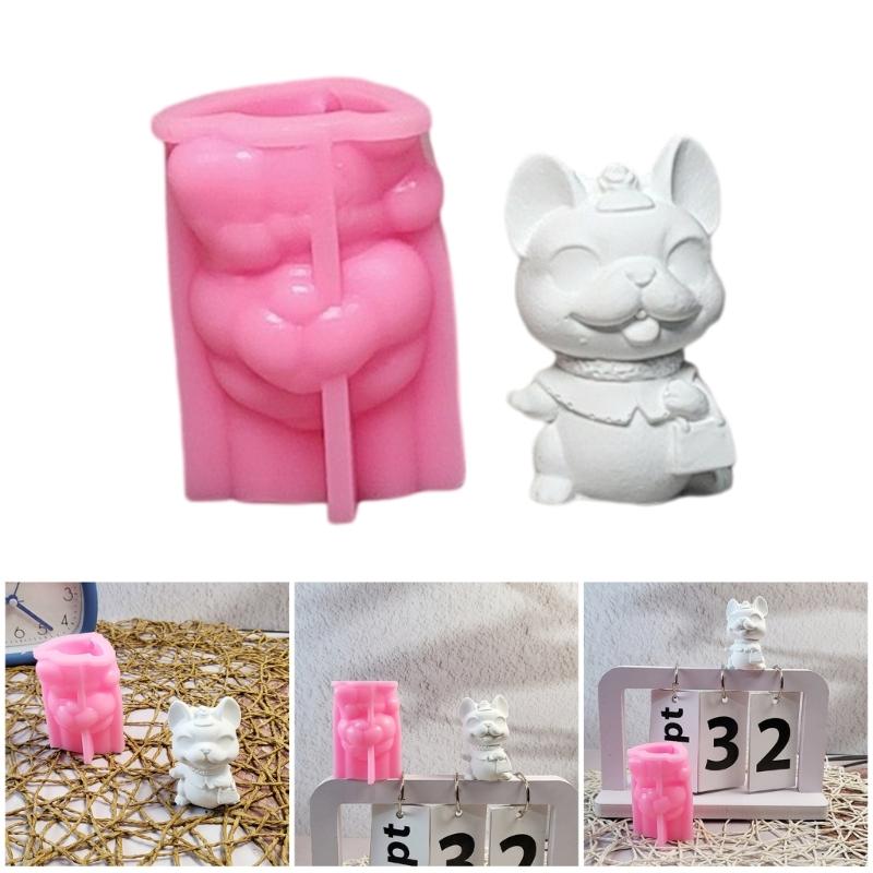 3D Dog Mould Handmade Silicone Molds Plasters Molds Ornament Molds Castings Molds Animal Molds Craft Supplies