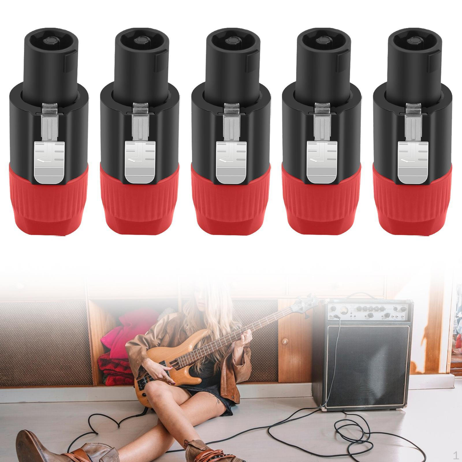 

4-контактный разъем для динамика NL4FC, простая установка и переноска, аудиоразъем Ohm Female для красный