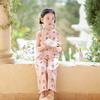 2026 Girls' Summer Chinese Style Sleeveless Qipao Set with Stand-up Collar