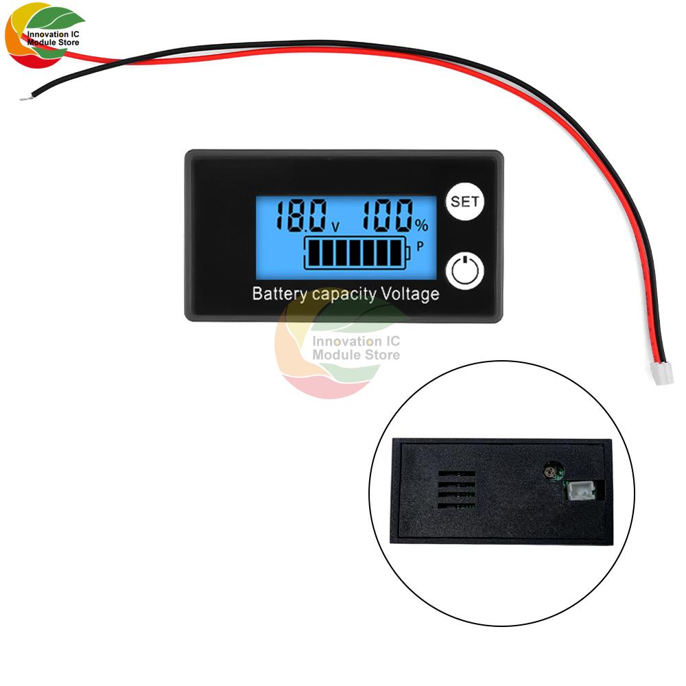 

6133A DC8-100V Battery Capacity Indicator LCD Digital Power Meter Lead-acid Lithium LiFe PO4 Voltage Tester for Car Motorcycle синій
