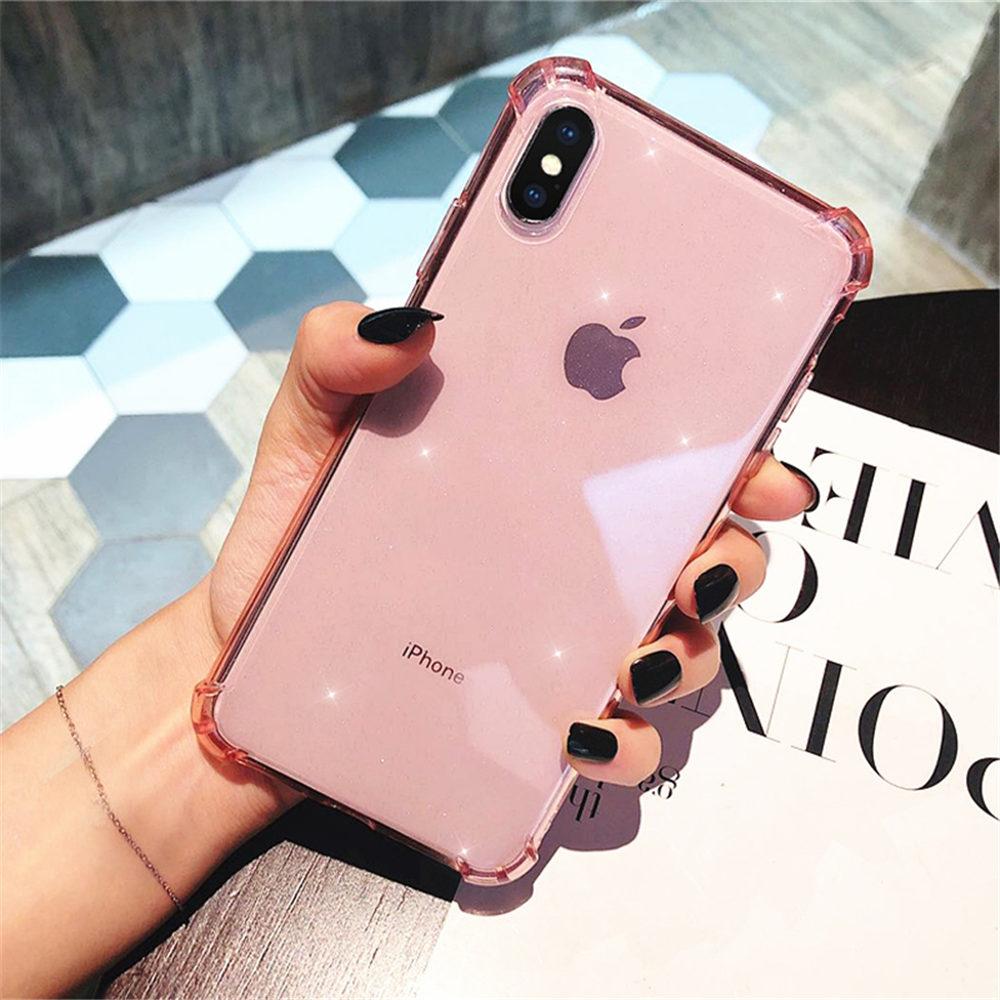 Pro Iphone 13 Pro Max Glitter Nárazuvzdorné Transparentní pouzdro na telefon Pro Iphone 12 11 Pro Max Xr Xs Max X 7 8 Plus měkký průhledný kryt