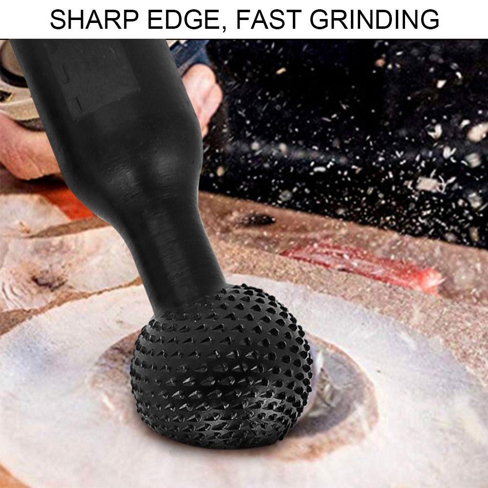 Head File Chisel Woodworking Sanding Carbide Rotary Burr Spherical Ball Gouge Angle Grinder