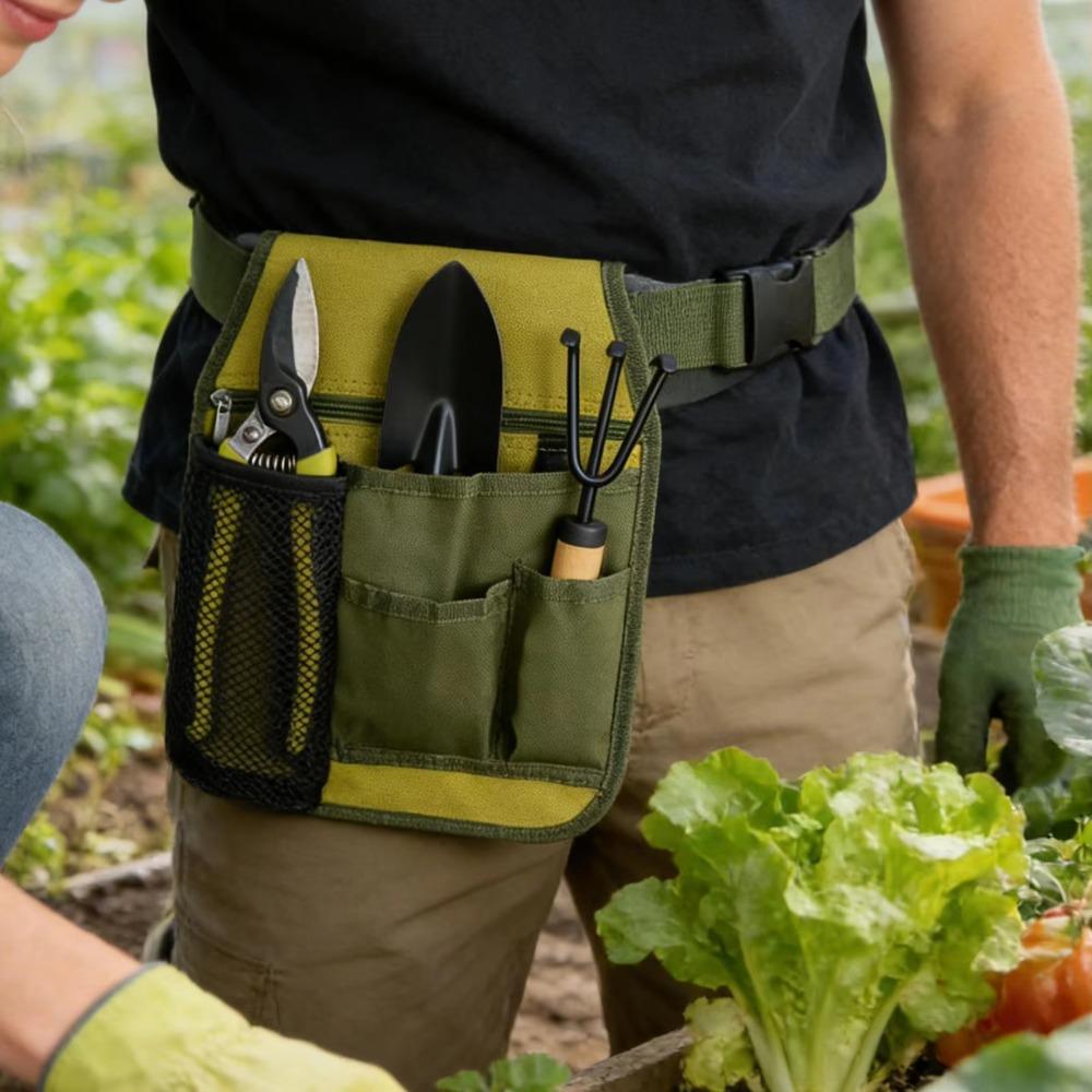 Multi-Pocket Convenient Storage Bag Portable Gardening Essential Belt Bag  Pruning