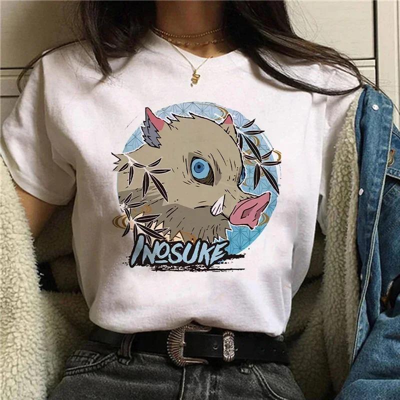 Demon Slayer T Shirt Women Tshirt Female Tanjirou Kamado Graphic Tee Shirt Japanese Anime Manga T-shirt Streetwear Tops Tees