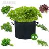 Set of 6 10-gallon Planters, Fabric Pots, Growing Bags, Felt/Non-woven Fabric Pots, Garden Planting Bags, Breathable, DIY, Horticulture, Plant Cultiva