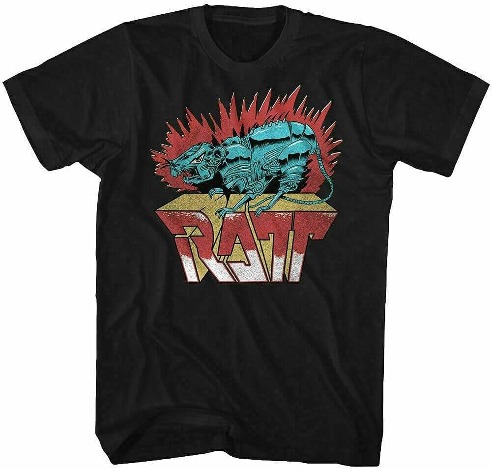 RATT Robo RATT T Shirt Mens Rock N Roll Music Band Tee Retro New Black Black M чёрный