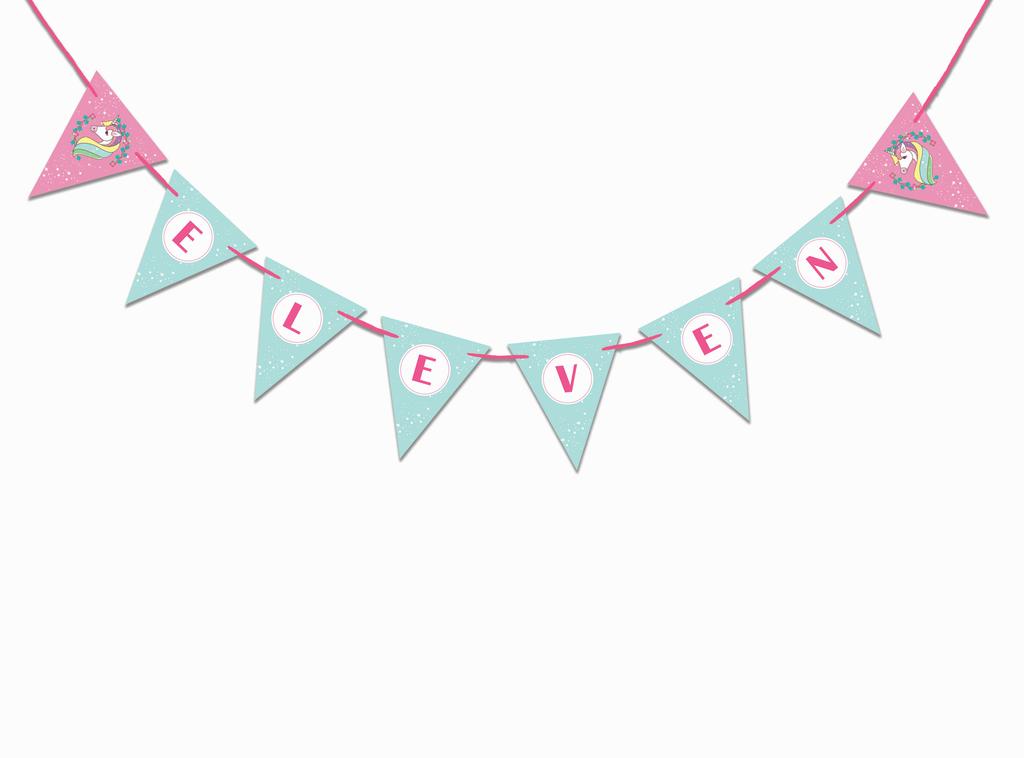 Inkdotpot Birthday Party Decorations Happy Birthday Party Garland Baby Girls Unicorn Pennant Banner