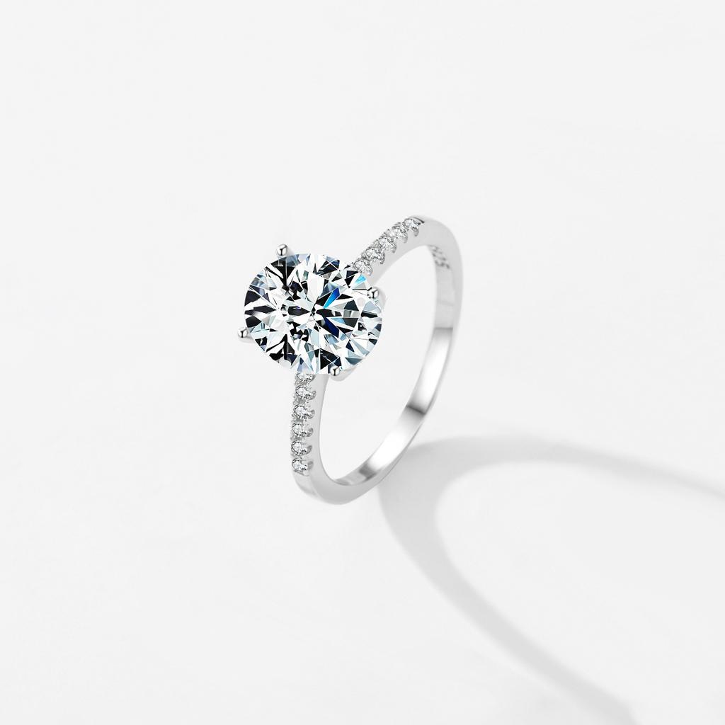 MODIAN 925 Sterling Silver Delicate Oval Cut Zircon Finger Ring For Women High-Class Luxury Wedding Engagement Band Fine Jewelry