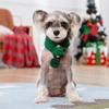 Santa Claus Dog Knitted Scarf Collar Adjustable Christmas Pet Bandana for Small Medium Large Dogs Holiday Gifts