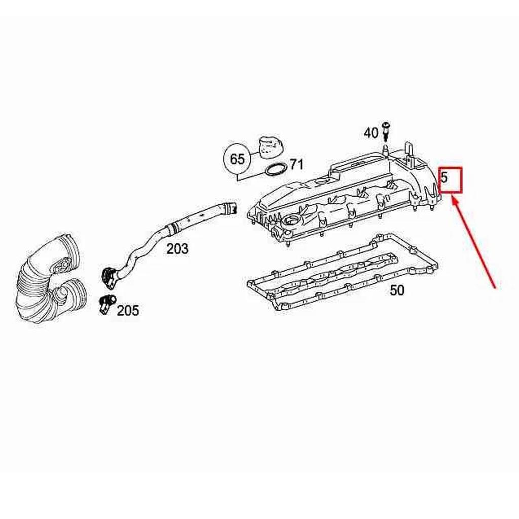 Automotive Accessories for W166 W204 W205 W221 W639 V221 W222 V222 Valves Cover 6510105744A ABS Valves Covers Replacement