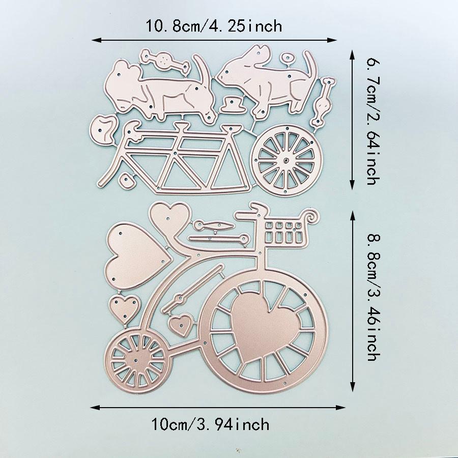 Fahrrad Metall Stanzformen Schablone für DIY Scrapbooking Fotoalbum Prägepapier Karten Basteln Stanzteile