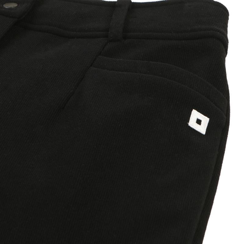 Onoff Women S Semi Wide Corduroy Fleece pantS Of5013lb Black