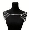 MultiLayered Tassels Body Chain Rhinestones Shoulder Chain Jewelry For Bride Wedding Banquet and Party Gathering