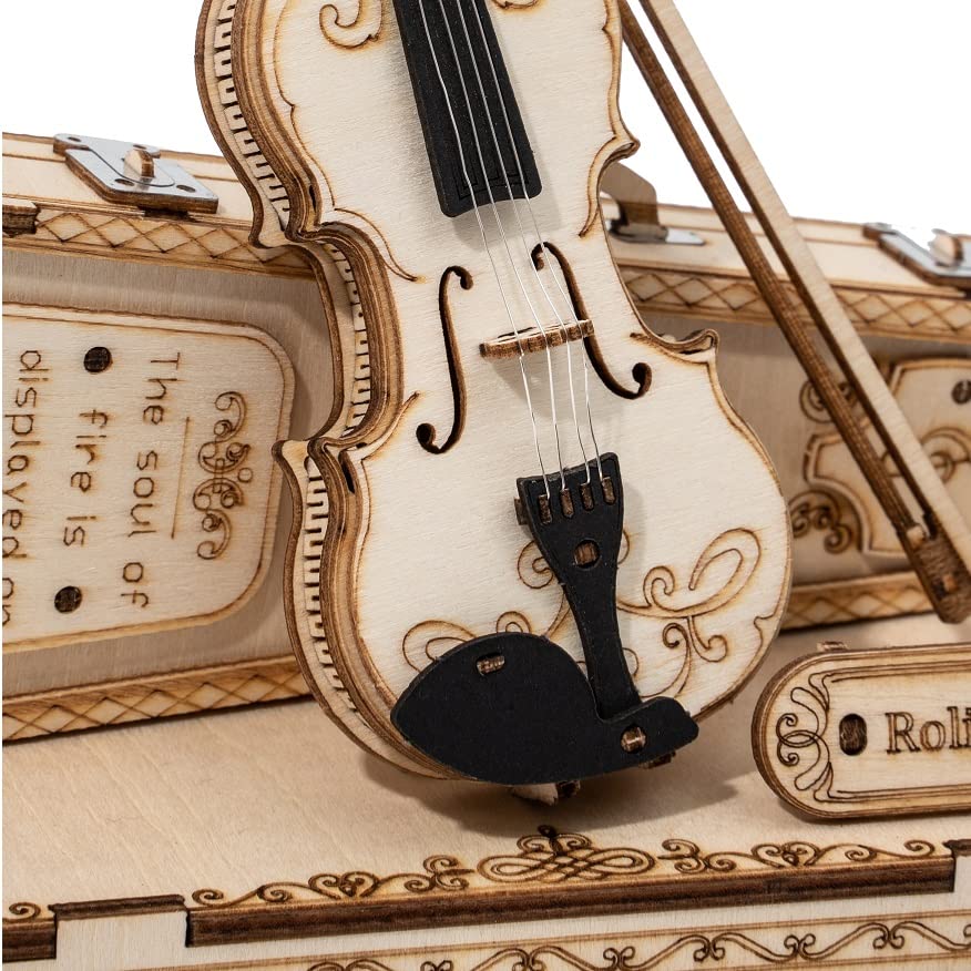 Tsukurundesu® 3D Wooden Puzzle Ornament Series (Violin) with Japanese Instructions