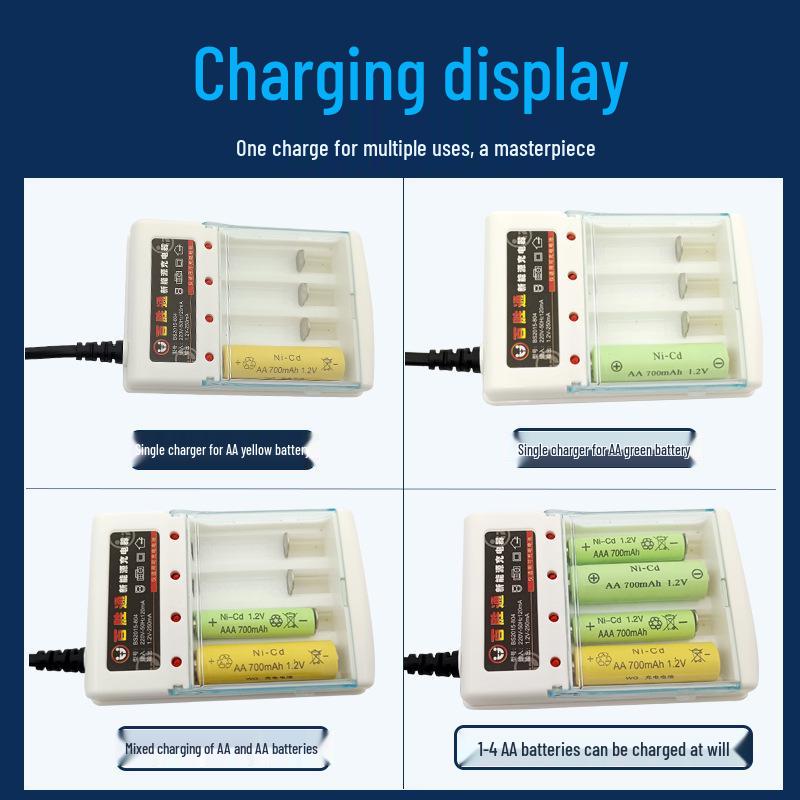AA/AAA Battery Charger with EU Plug for 1.2V Batteries