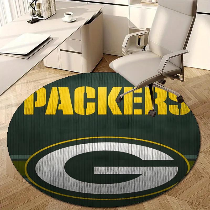 Personalized Green Bay Packers Round Chair Office Rug - Perfect for Mat, Office Chair & More - Ideal Gift for Birthdays and Holidays