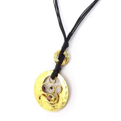 [R3152] - Designer-Halskette 'Cléopatra' goldfarben schwarz - 8x5 cm