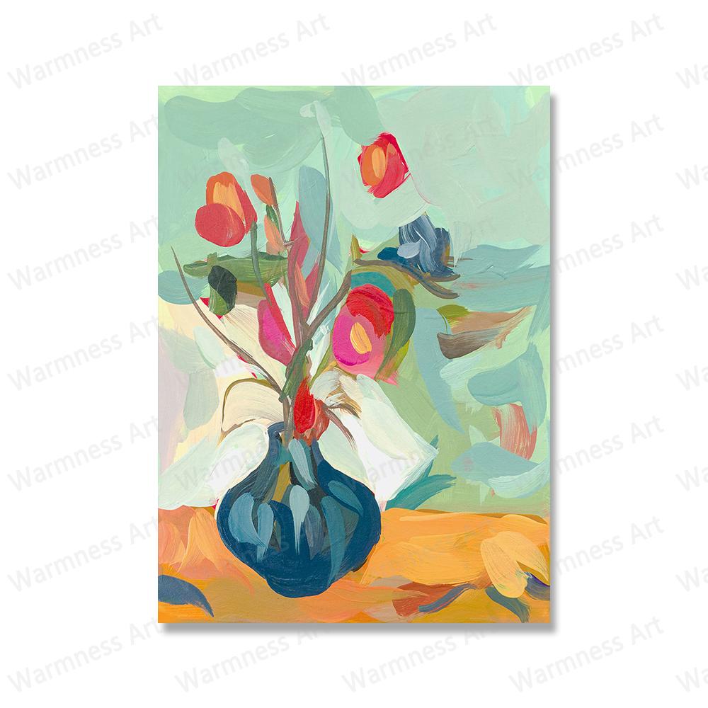 Grapefruits Lemons and Gerber Wall Art Canvas Posters Flowers Daisies Prints Modern Still Life Pictures for Kitchen Living Room No Frame