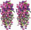 Wall Hanging Artificial Morning Glory Vine Eucalyptus Fake Flower Garden Ornament