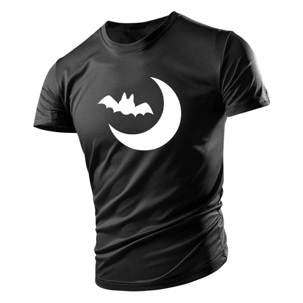 

Four Seasons Новая мода Повседневная 2d Хэллоуин Джек-О -Фонарь с принтом Мужская свободная удобная футболка с короткими рукавами Быстросохнущий топ S темно-синий