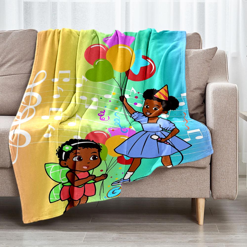 Gracie's Corner Theme Printed Blanket - Perfect for Couch, Bed, Travel & Outdoor Use | Machine Washable, Cozy & Durable.