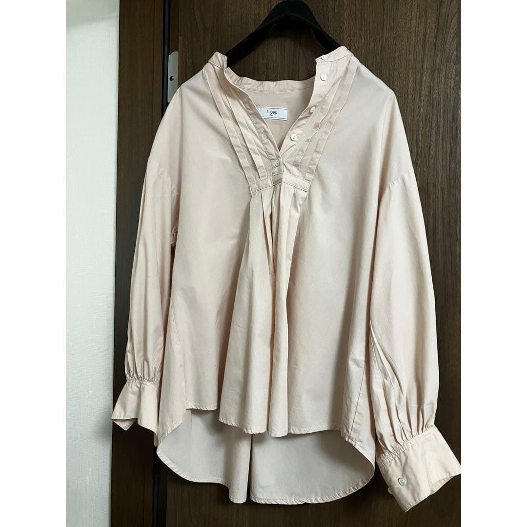 SLOBE IENA pink long sleeve tuck shirt