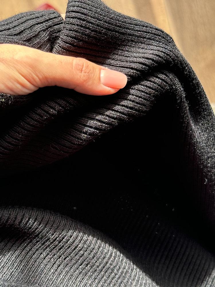 Pletené šaty na zip Dámské 2024 Podzim Zima Polodlouhý rolák Dlouhé přiléhavé Jednobarevné šaty pro ženy Stehenní Midi Rozparek Šaty