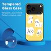 For iPhone 17 Pro Max Case TPU PC Tempered Glass Pattern Printing Phone Back Cover