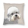 Dandie Dinmont Terrier Dog Pillowcase Polyester Linen Velvet Pattern Zip Decor Home Cushion Cover
