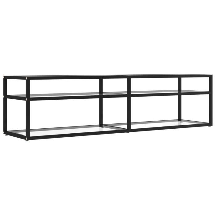 VidaXL TV Stand Transparent 160 × 40 × 40.5 Cm Tempered Glass