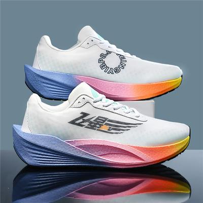 Men's and Women's Marathon Running Shoes, Carbon Plate Speed Running Shoes, Shock-absorbing Rebound Breathable Mesh Sports Shoes
