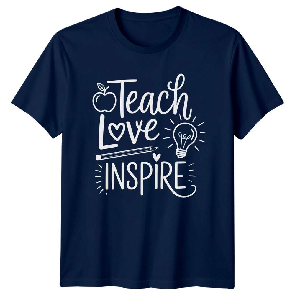 Teach Love Inspire Unisexs TShirt Teacher Appreciation Education Gift For Her