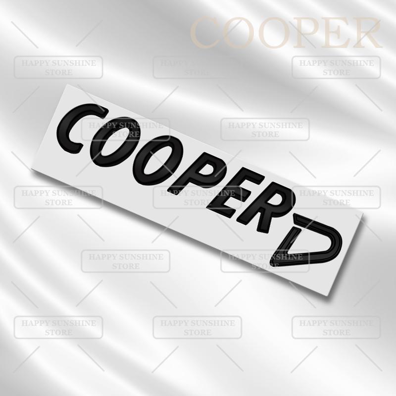 3D kovový znak Cooper S D na zadní výklopnou záď kufr Auto samolepka Karoserie kufru Pro MINI T36 JCW Černé písmena Znak Dekorace Příslušenství