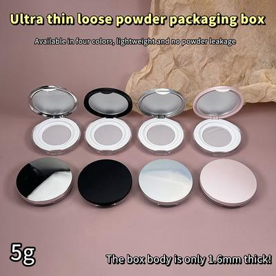 1 Stücke 5G Tragbarer ultradünner Kunststoff-Puderkasten Lose Topf Reise Make-Up Glas Sichter Behälter Mit Spiegel
