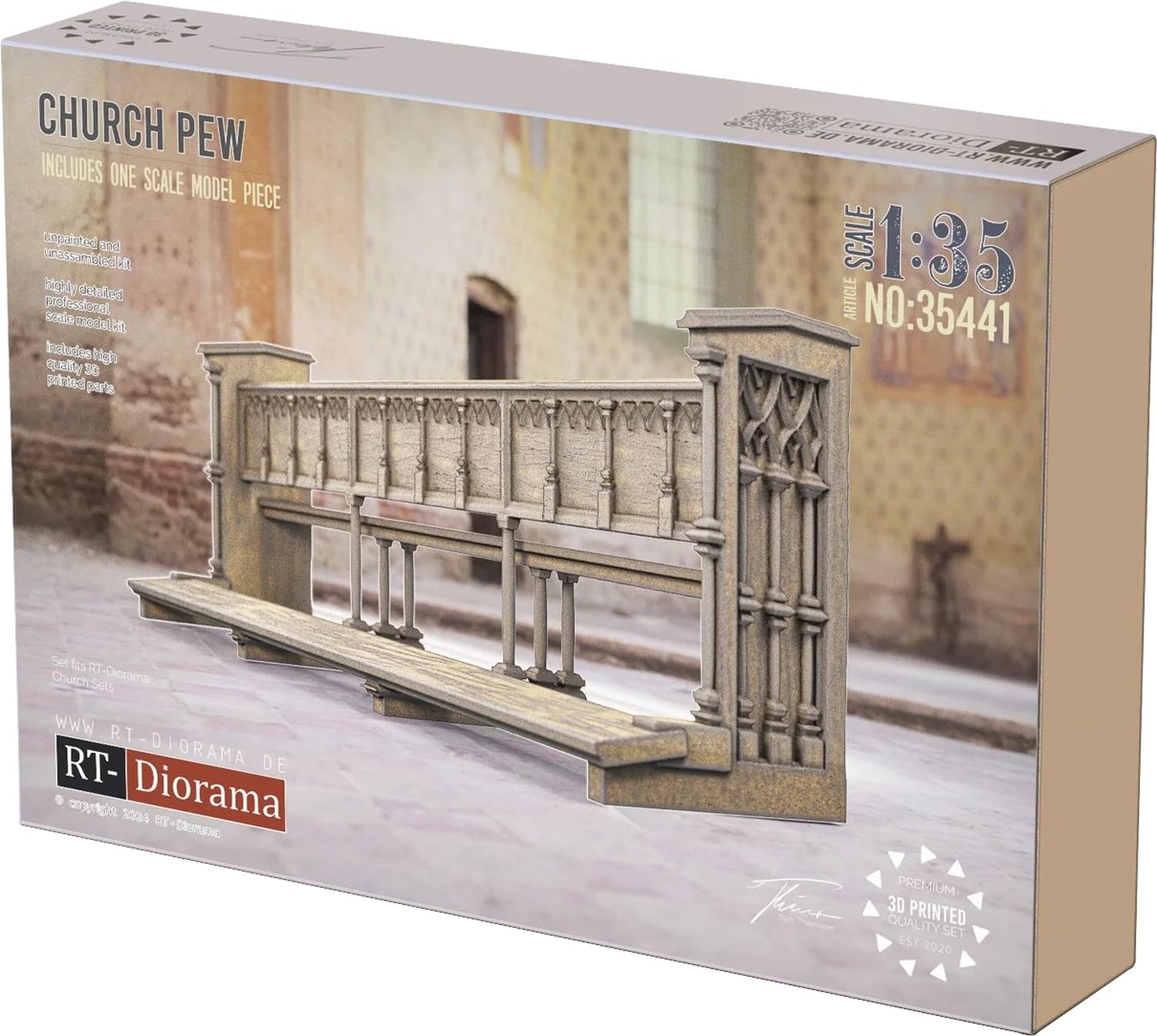 

RT Diorama Church Pew Diorama Scenery Model Kit RTD35441 1/35 (Scenery)
