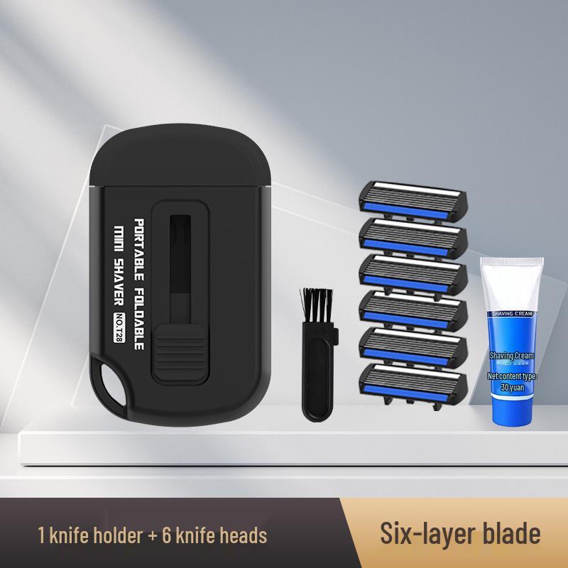 Razor Manual 5-Blade Retractable Portable Shaver for Men and Women's Hair Removal