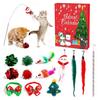 Cat Advent Calendar Cats Interactive Play Toys Christmas Countdown Calendar with Assorted Cat Toys for Indoor Cats Entertainment Health