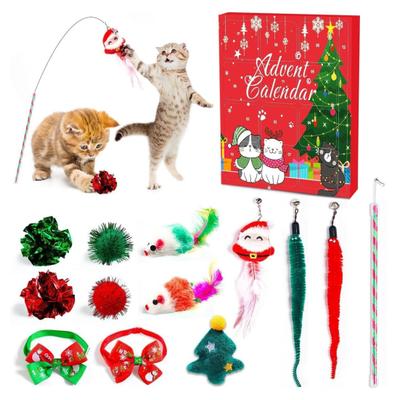 Cat Advent Calendar Cats Interactive Play Toys Christmas Countdown Calendar with Assorted Cat Toys