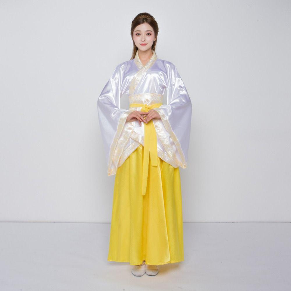 Traditional Chinese Ancient Dress Flower Embroidery Chinese Costume Chinese Hanfu Skirt  Girls