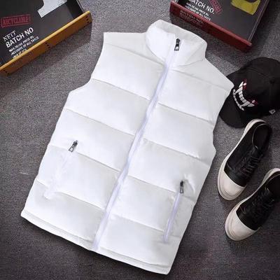 Weiße Weste Jacke Männer Slim Fit Stehkragen Ärmellose Puffer Jacken Frühling Herbst Casual Weste Männer Warmen Mantel