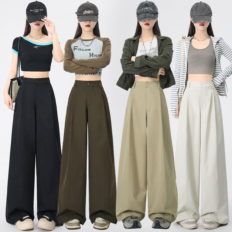 Versatile Slimming Wide-Leg Banana Pants for Women - Spring/Summer 2026, Lightweight, Loose, Quick-Drying Workwear.