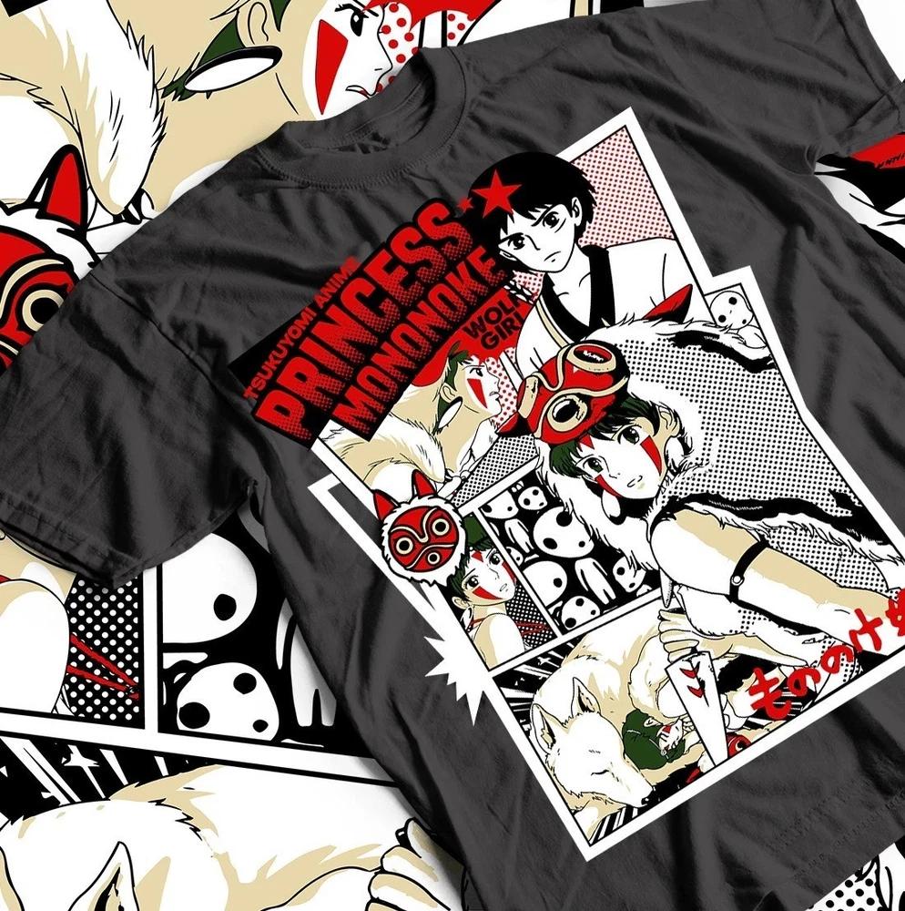 Anime TShirt Princess Mononoke Shirt For Fans Unisex Tee Shirt Black S4XL S