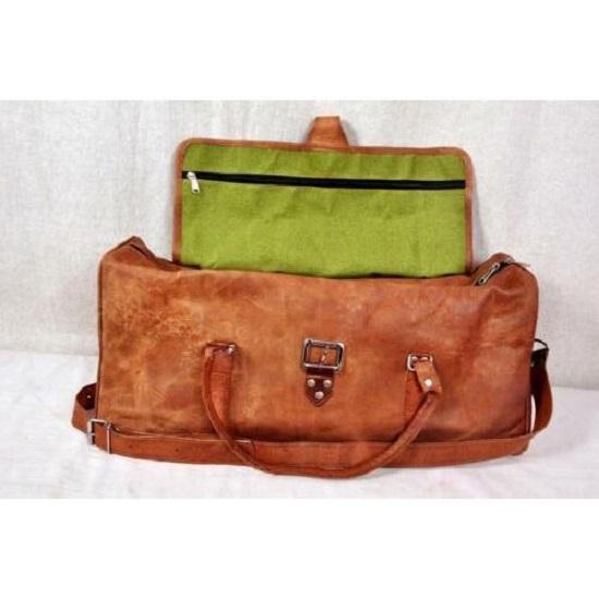 Pánská kožená taška na nošení přes noc v posilovně na cestovní zavazadla